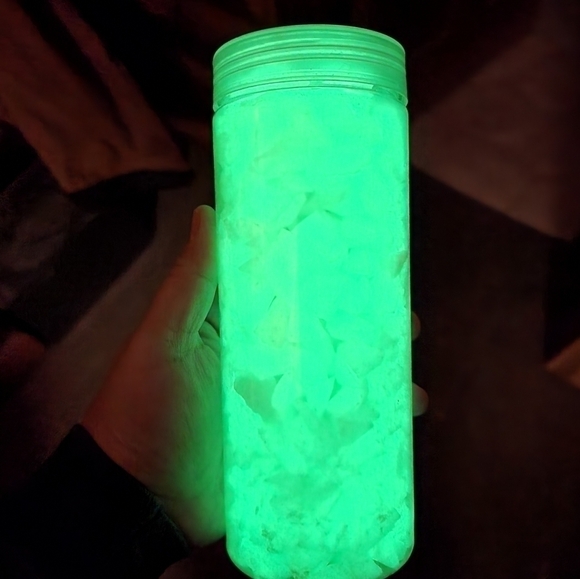 2.2lbs Glow in the dark stones rocks Yellow-Green Yard flower pot vase decor #1 - Picture 7 of 7